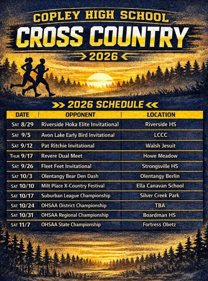 2026 Copley XC Meet Schedule
